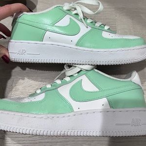 Green Nike AF1s